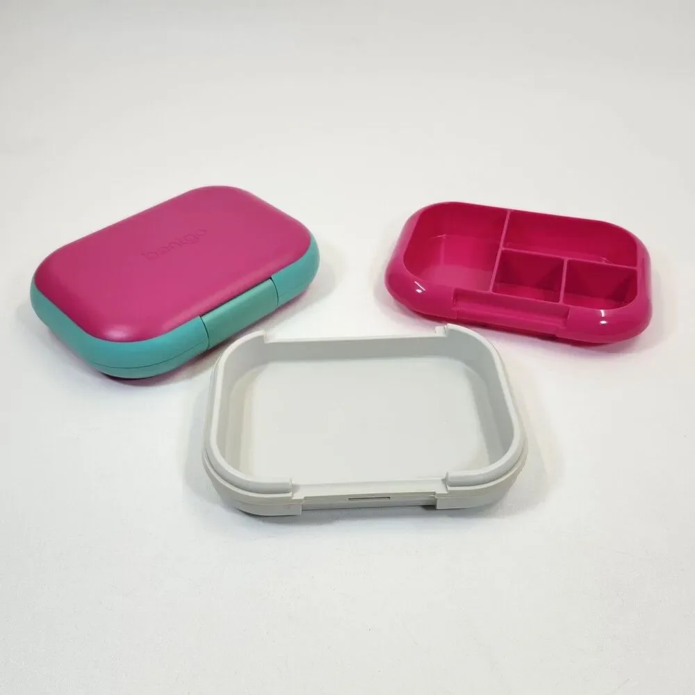 Bentgo Chill Kids Bento Lunch Box Leak-Proof Pink Teal BPA-Free Ice Pack Tray